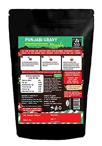 365 STORE TO DOOR 365 STORE TO DOOR Indian Spice – Jain Punjabi Gravy Masala, 250 gm. | Homemade Powdered | for Healthy Cooking | Ready to use | All Seasonings Spices | Pure & Hygiene | Spice Mix – Pack of 1