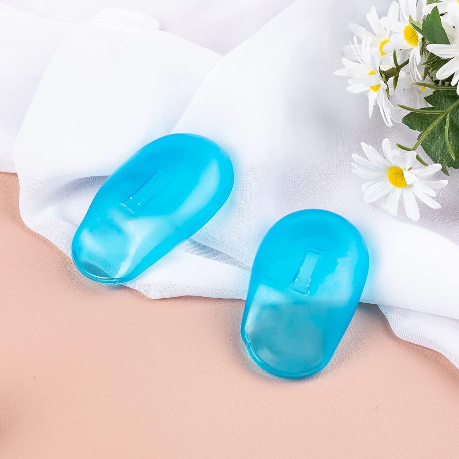 Estink Estink 2pcs Ear Cover Protector, Blue Ear Guard Waterproof Ear Cover For Shower Hairdresser Ear Protectors for Salon Home Use 1.8x3.1in