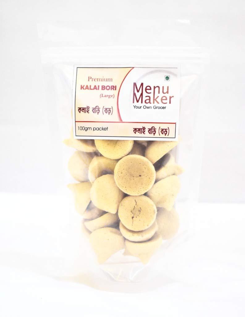 Menu Maker Menu Maker Select Premium Kalai/Biuli/Urad Dal Bori Matar Dal Bori and Posto Bori Combo Pack 300g, Pack of 3,100g Each