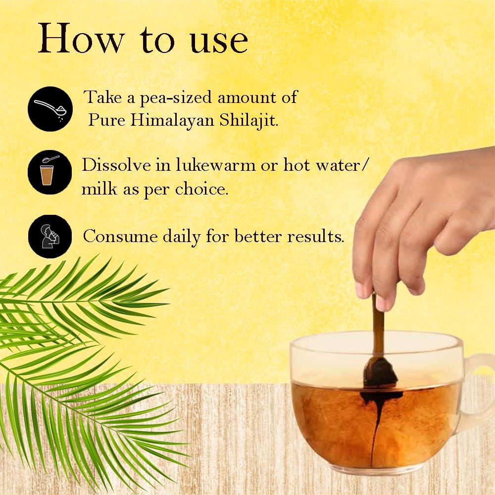 3P 3P Pure Himalayan Shilajit/Shilajeet enriched with fulvic acid and lab report - 40gm (20gm X 2packs)