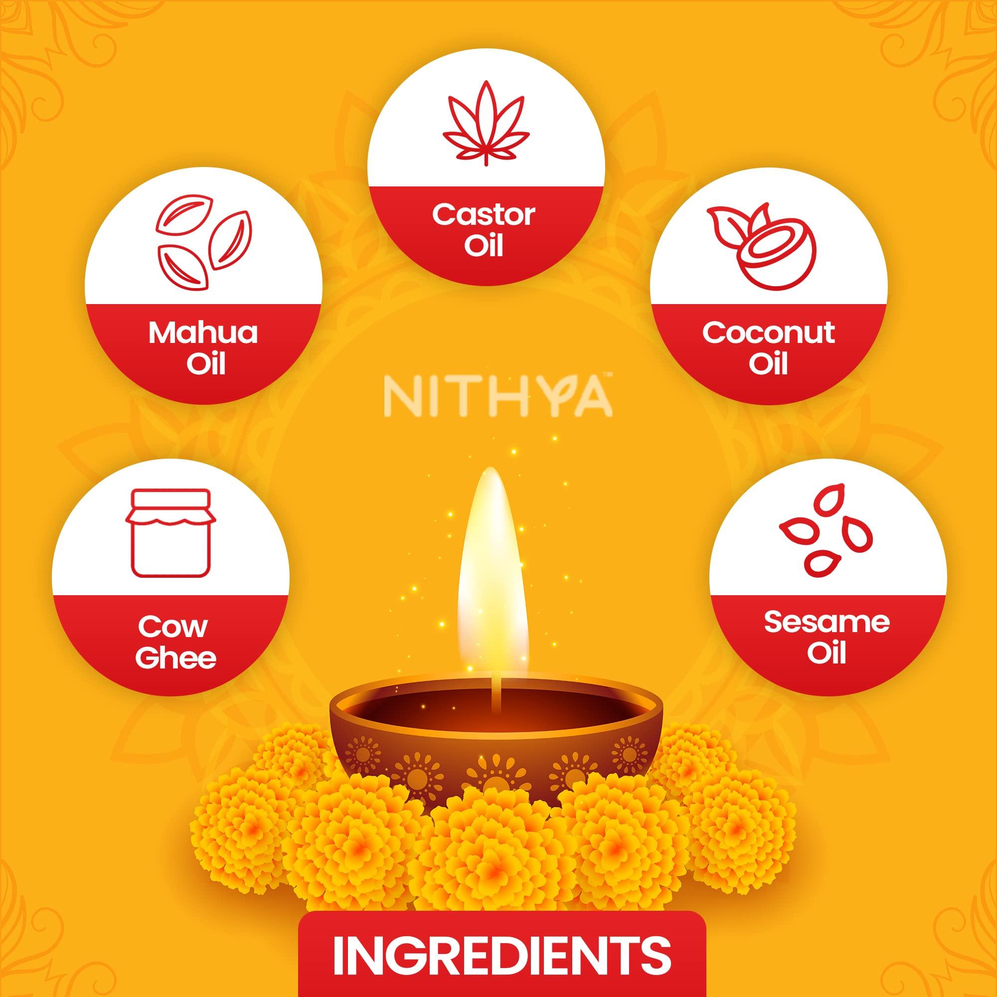 NITHYA ORGANICS NITHYA ORGANICS Panchaguna Deepak Oil for Pooja Pure Organic Puja Oil with Jasmine Fragrance Deepam/Diya/Lamp Oil (1000 ml Pack of 1)