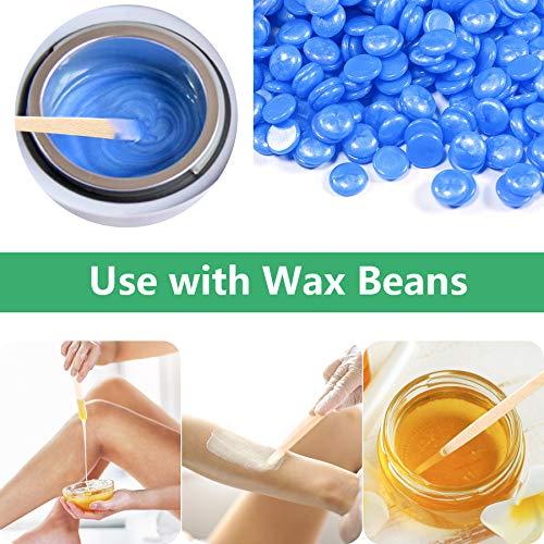 JANYUN 200 Pcs Eyebrow Wax Sticks Wax Applicator, Wood Wax Spatulas for Face and Small Hair Removal Sticks (Without Handle)