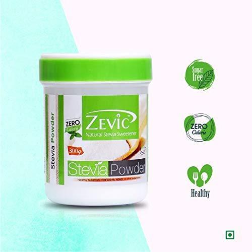 ZEVIC Zevic 100% Sugar Free Natural Stevia Powder | Zero Calories | Vegan | Keto & Diabetic Friendly - 300g