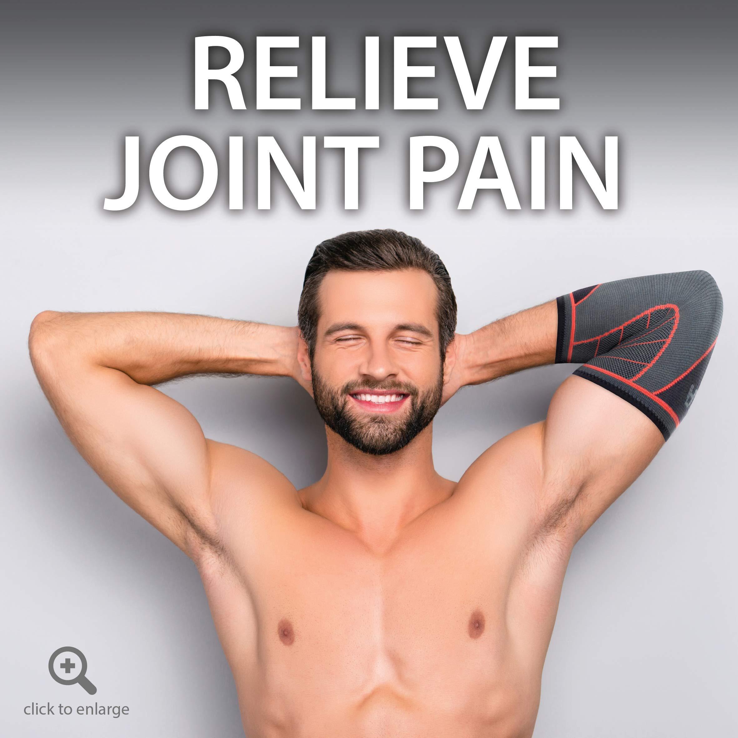 Rymora Rymora Fitness Elbow Brace- L, Compression Support Sleeve for Tendonitis, Tennis Elbow, Golf Elbow Treatment, Weightlifting & Weak Joints - Reduce Joint Pain During Any Activity!