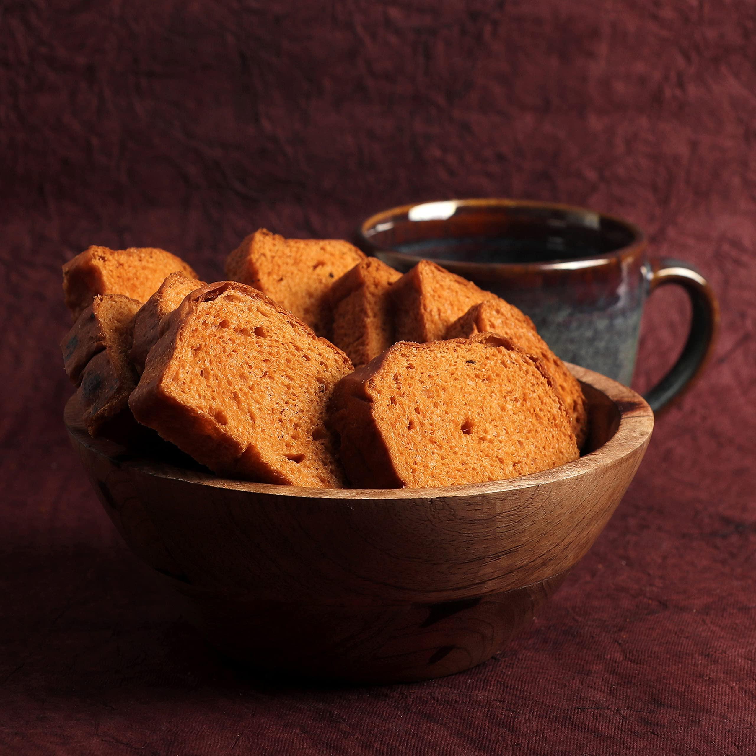 POLKA POLKA Classic Sooji Rusk I Pack of 3 - 200GM X 3 = 600GM I Rusk with Suji, Elaichi & Saunf I High Fibre Toast I Handcrafted Bakery Items I Snacks In Fresh I Snacks Combo (SUJI RUSK, 600 GM)