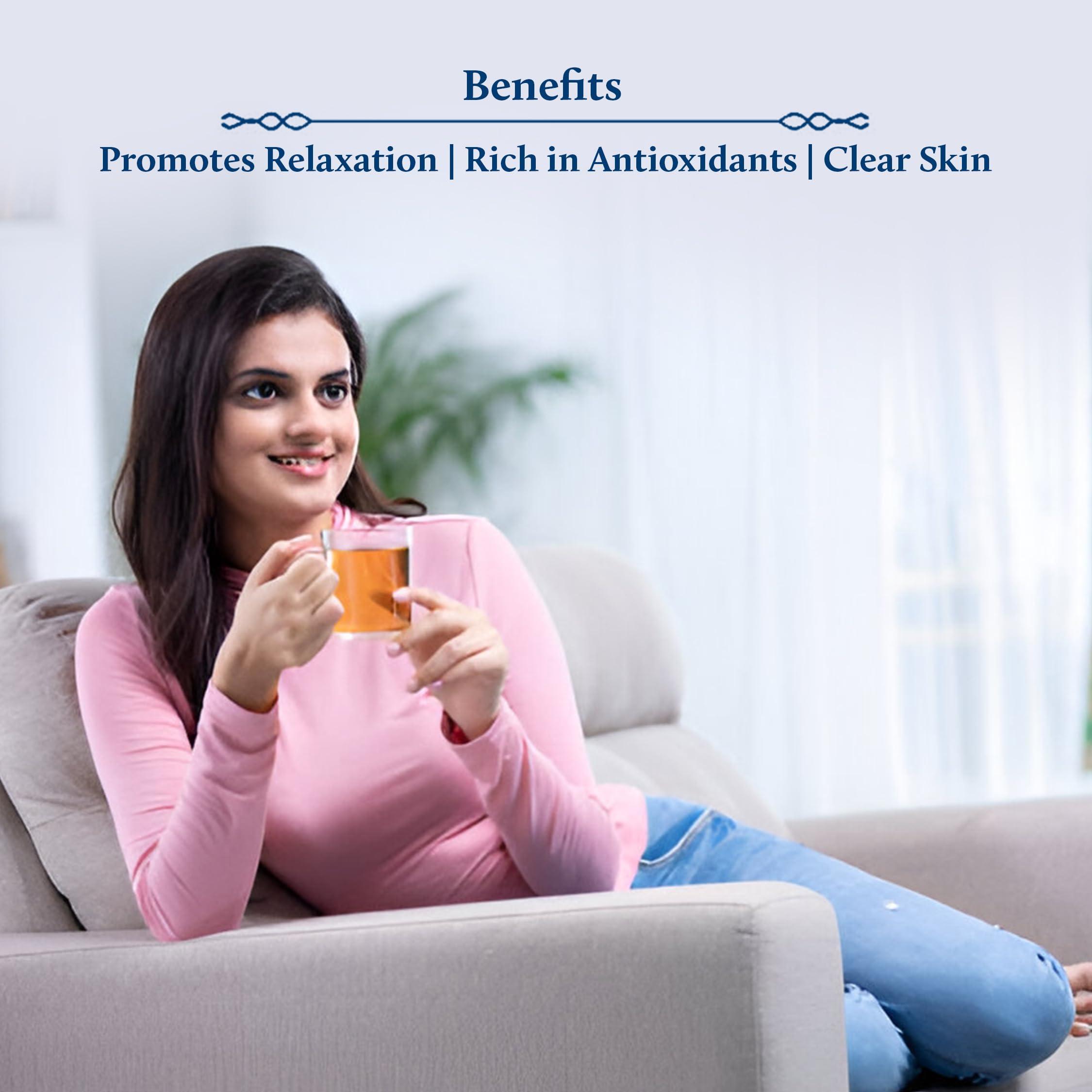 Blue Nectar Blue Nectar Amritanadi Assam Rose Green Tea Leaves with Himalayan Rose (50 g + 15 g FREE| 33 cups). Loose Green Tea Leaves with No Tea Dust. Only Leaf Green Tea