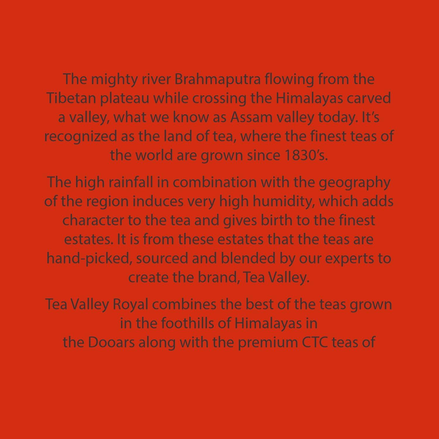 Tea Valley Tea Valley Royal 1kg | CTC Tea | Premium Blend of Assam and Dooars Tea | Unique Blend Crafted for Chai Lovers| Strong, Malty, Aromatic and Rich Taste