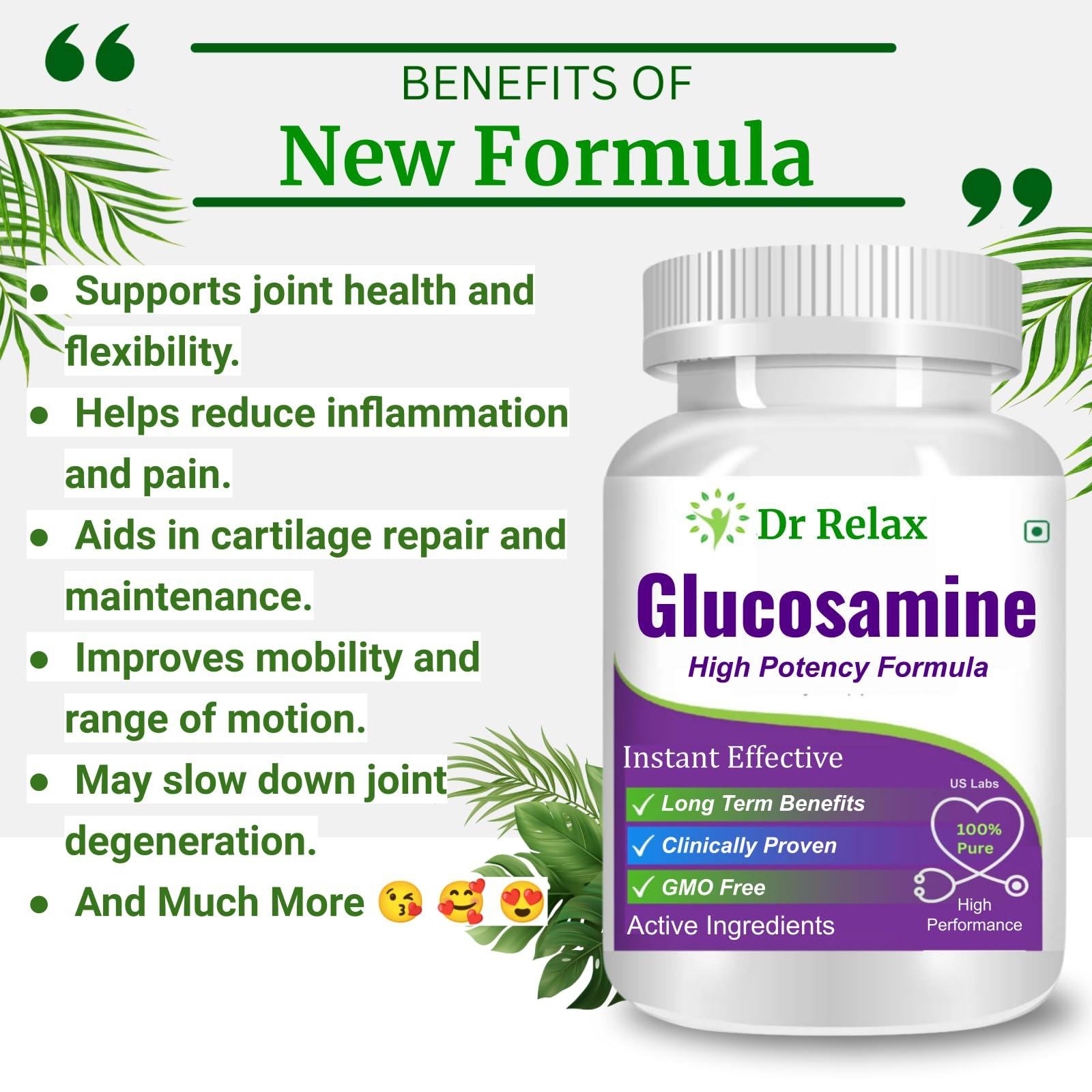 US Labs First Choice Glucosamine HCL with Boswellia - Joint Support Supplement for Fast & Active Relief
