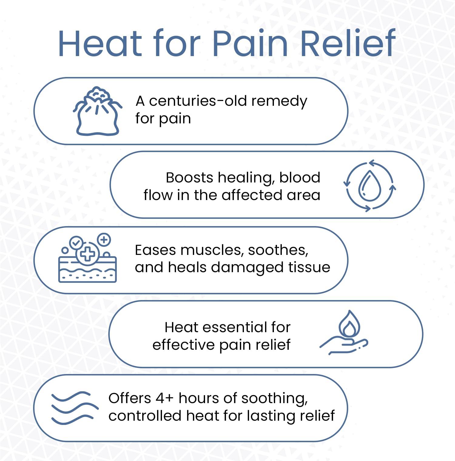 BLUHEAT BluHeat Back Pain Relief Patches 8 Regular Heat Therapy Patches Safe and Natural Odour-Free Air-Activated, Long-Lasting Ultimate Substitution for Hot Water Bags for All Skin Types