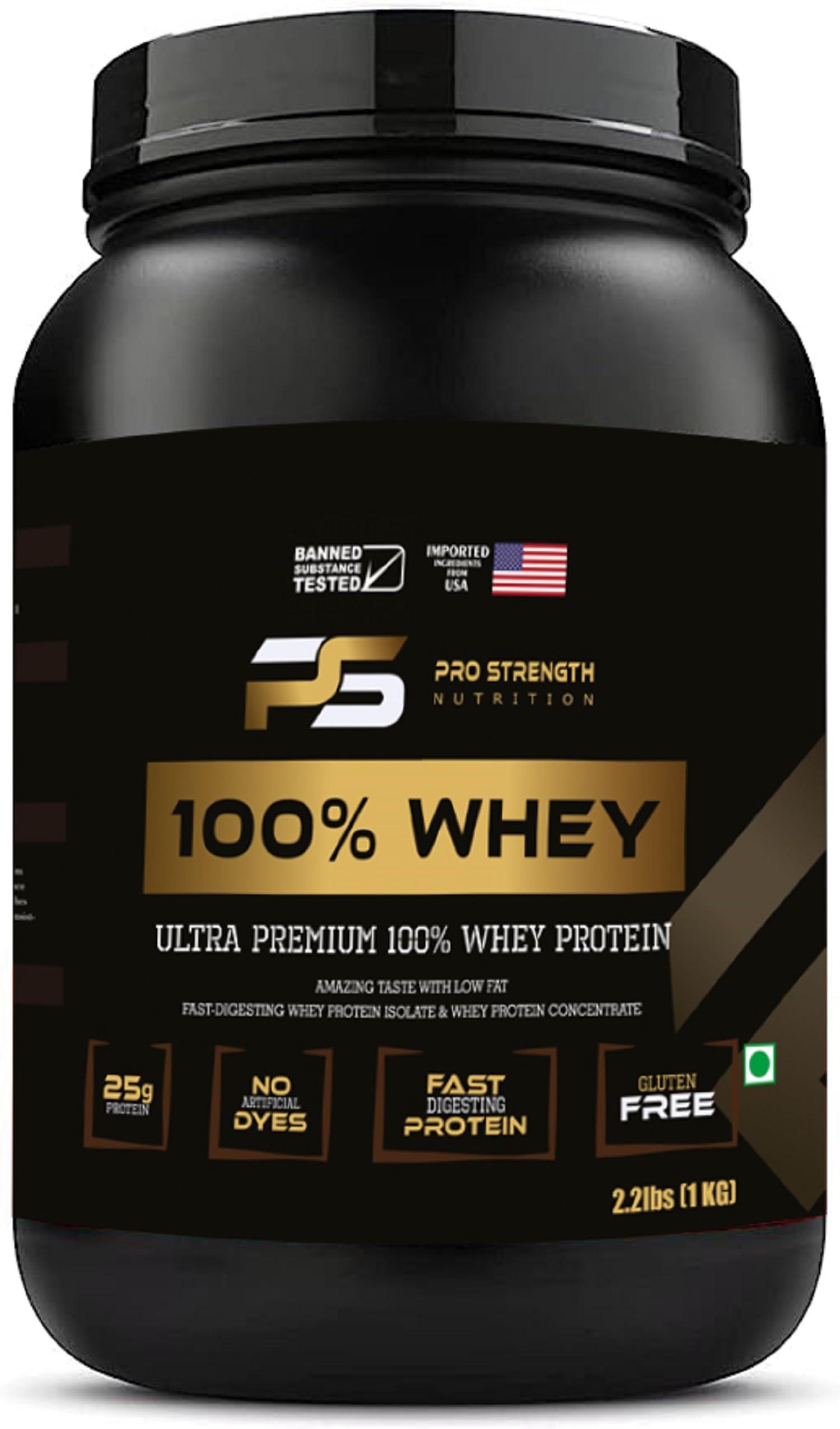 Generic Whey Protein Pro Nutrition (2.2 lbs/1kg) (33 Servings) (Double Rich Chocolate) | Boosts Strength & Endurance | Builds Lean Muscles | Fastens Muscle Recovery (Trikut Nutrition)