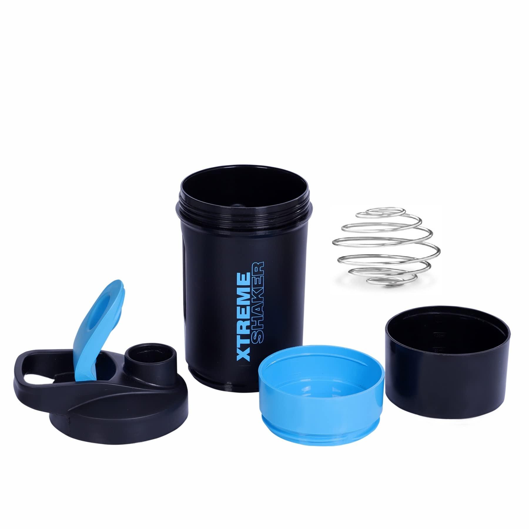 Jaypee Plus Jaypee Plus Xtreme Shaker Gym Shaker for Protein Shake Shaker Bottles for Protein, Preworkout Shaker BCAA Shake, Protein Shaker Bottle for Gym Men and Women BPA-Free 700 ml Black Blue