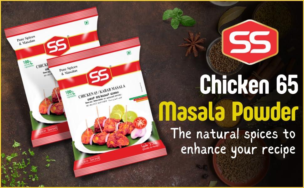 SS MASALAS SS Masalas Chicken 65 Masala Powder 320g (80g Pouch Pack of 4)