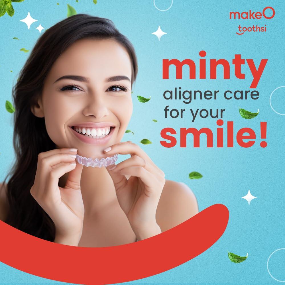 Toothsi Toothsi Foamy Aligner Cleaning Foam | Peppermint Flavor | Antibacterial Formula - Dentures, Retainers & Aligners | Odour-Free | Oral Foam for Retainer Cleaner | Easy & Portable | Pack of 3 (50ml each)