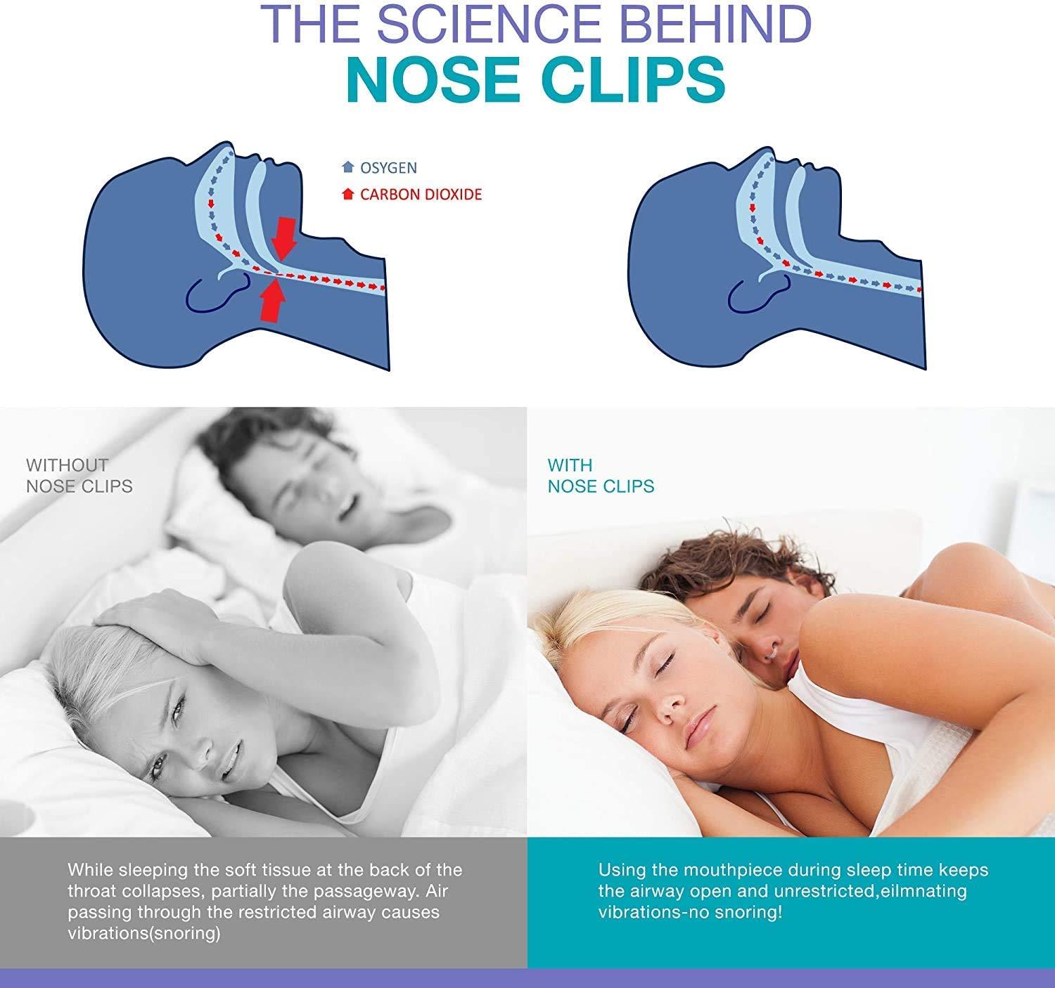 Friday Society Friday Society Anti Snoring Device for Men & Women - 3 Reuseble Nose Clips with Case
