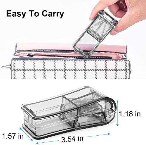 FANSTINOW Pill Splitter. The Best Pill Cutter Ever! Design in The USA. Doubles as a Pill Box. Excellent Pill Splitter with Keychain Pill Holder