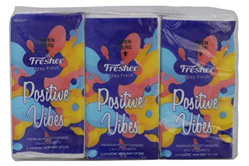 Freshee Freshee 3 Ply 6 In 1 Skin Friendly Pocket Tissue Pack of 4| Hygience And Fresh Tissue Made With 100% Virgin Fiber| Idle For Men And Women