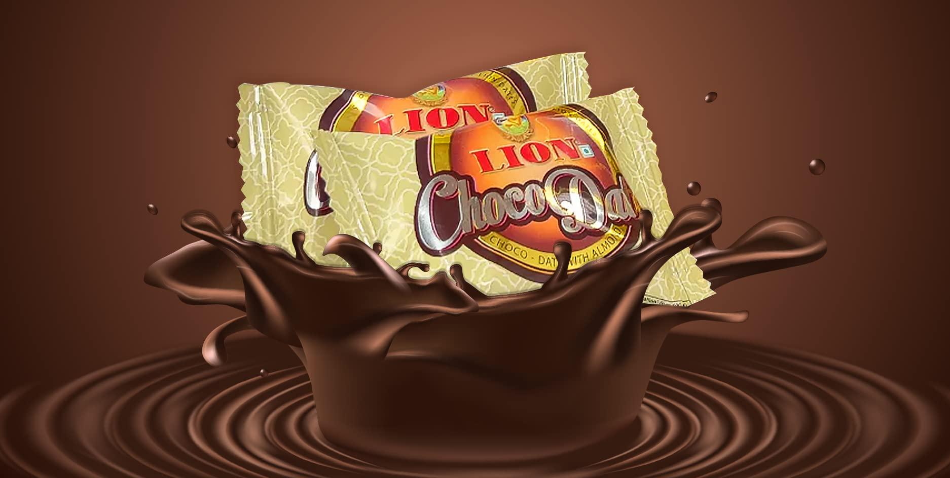 Lion Dates Lion Dates Chocodate With Badam 500 Gm (Pack Of 2) 40 Pieces - Chocolate Gift Box For Birthday Celebrations - Christmas Gift