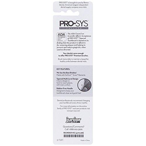 Pro-Sys PRO-SYS® Junior Toothbrush - Tapered Bristles, Pack of 4.