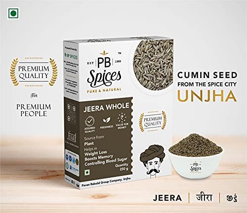 PB SPICES - PURE & NATURAL PB Spices - Saunf Whole - 250g, Jeera Whole - 250g, Red Chilli Powder - 250g, Turmeric Powder - 250g | Pure & Natural (Combo Pack)