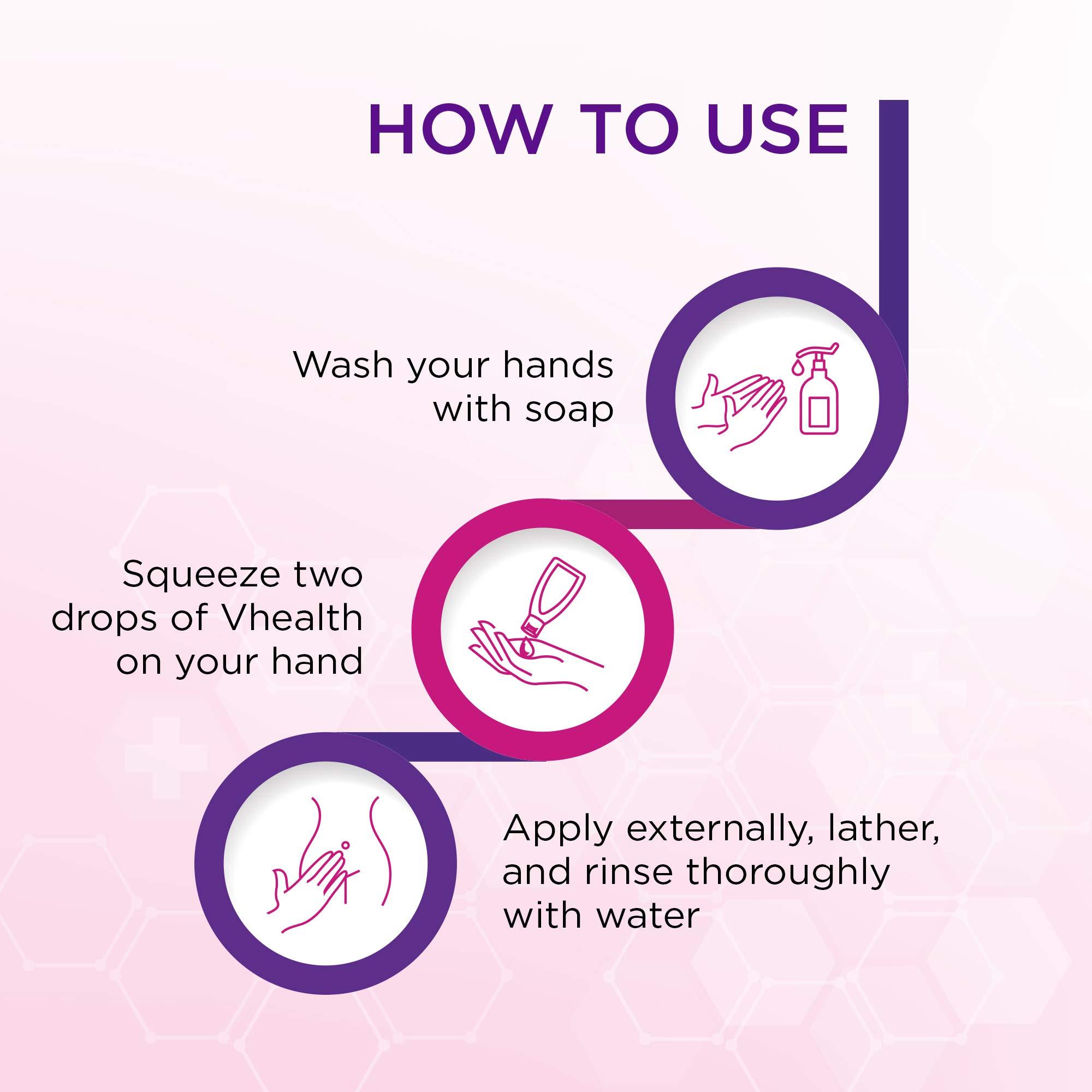 VHealth VHealth Intimate Hygiene Liquid Wash with Tea Tree Oil & Aloe Vera, Prevents Dryness, Itchiness & Irritation, Bad Odour, Balances PH, Paraben/Sulfate Free, Clear, 100 ml