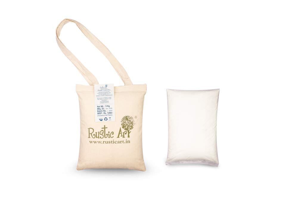 Rustic Art Rustic Art Biodegradable Power Laundry | Enriched With Neem & Lemon | Front And Top Load Washing Machines | 5 Kg, Powder