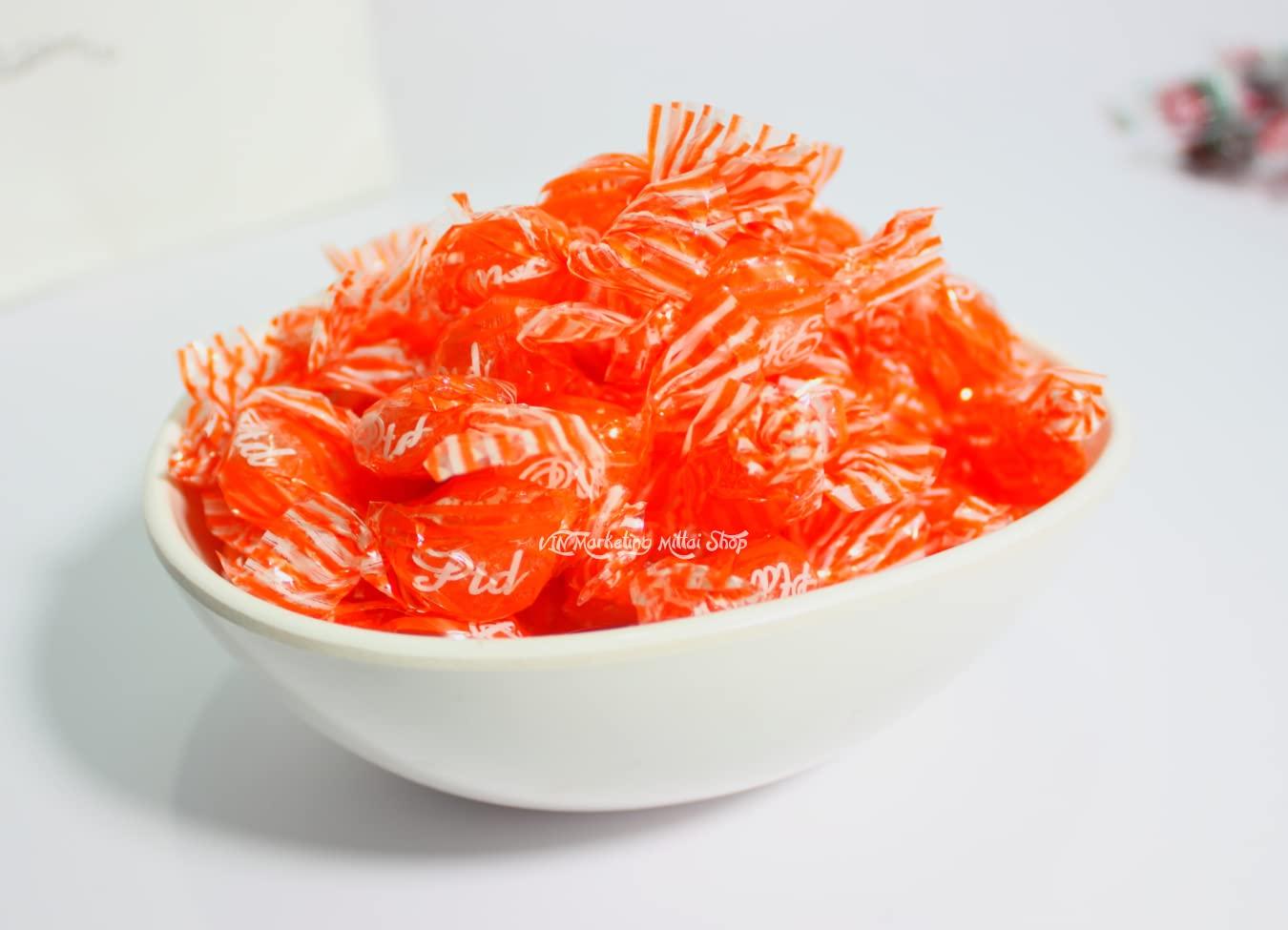 VIN Marketing Mittai Shop VIN - Pulippu Mittai - Sour Candy - Traditional Orange Candy - Pack of 100 x 2 (200 units)