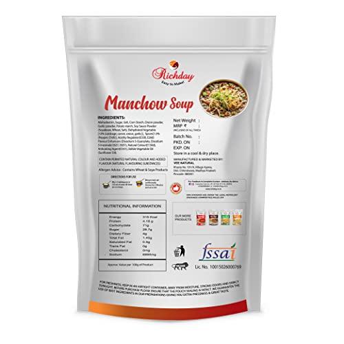 Richday Richday Manchow Instant Fresh Healthy Veg Soup Premix Powder Packet, Easy to Prepare(Pack of 1, 500 g)