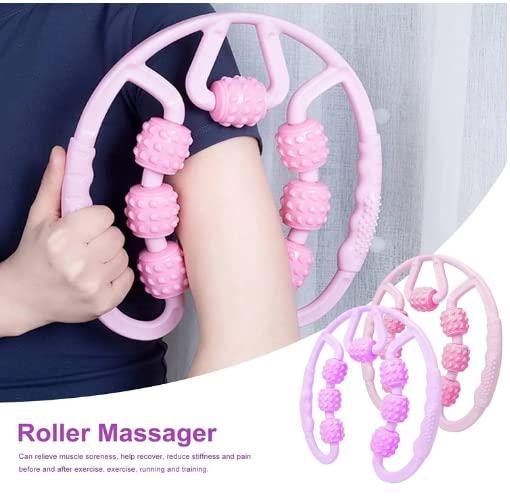 Homevilla Homevilla 7 Wheels muscle roller massager, Muscle roller trigger point roller massager for legs, calf, thigh, neck, arm, tennis elbow deep tissue foam roller fascial muscle pain relief