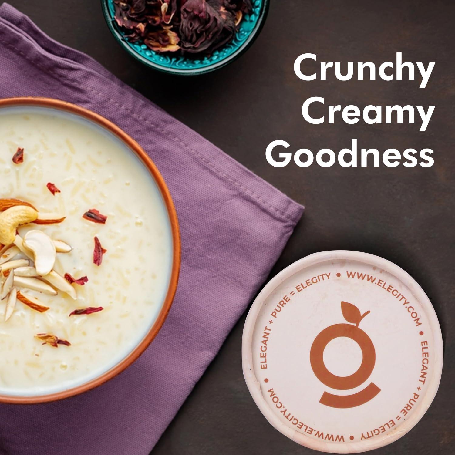 ELEGITY Elegity 100% Natural W210 Plain Cashew Papertube 200 gm | Whole Kaju - Nutritious, Delicious & Crunchy | No Added Preservatives in Dry Fruit | Source of Fibre, Rich in Protein