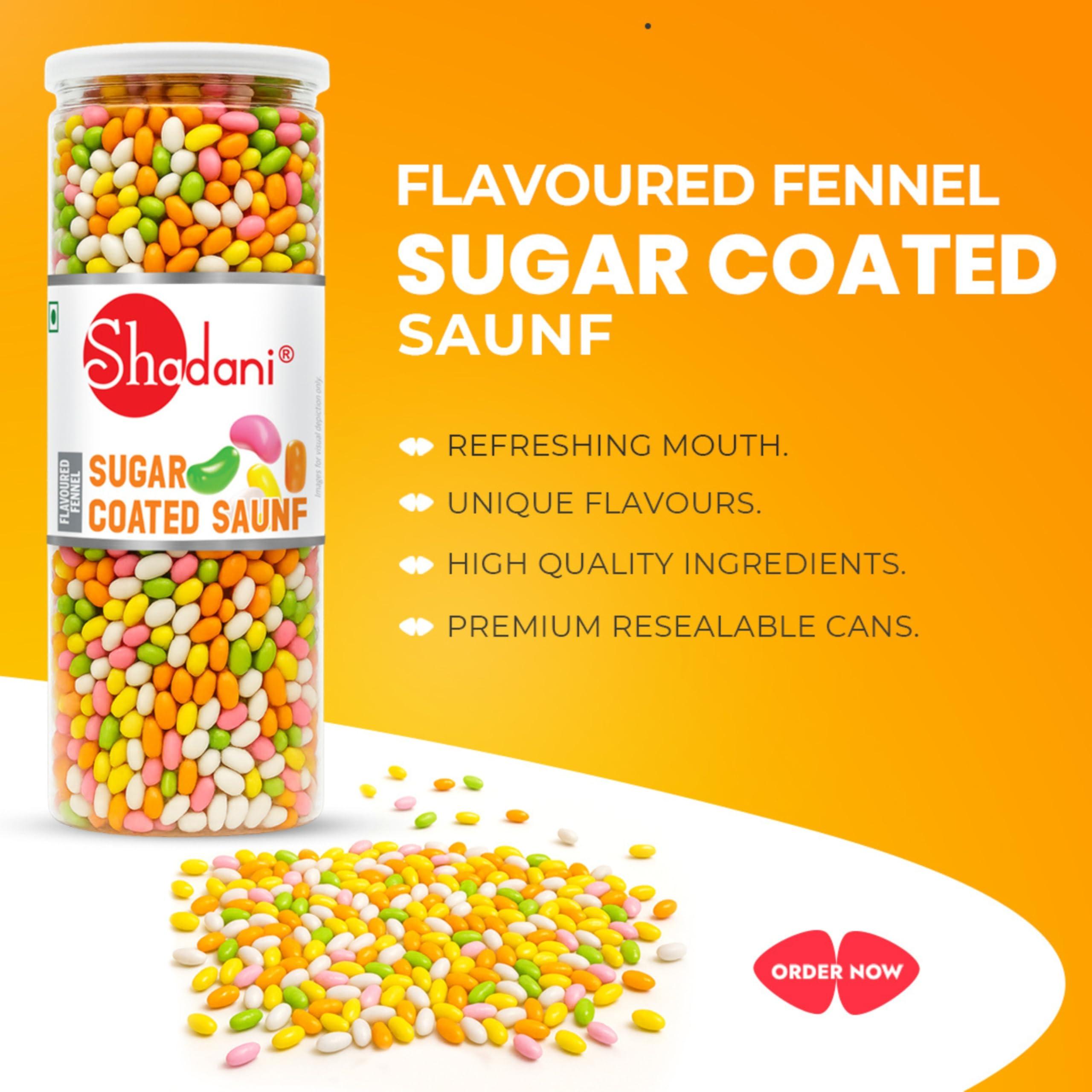 Shadani Shadani Sugar Coated Saunf Can 270g