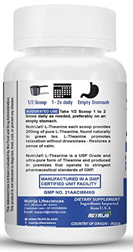 NutriJa NutriJa L-Theanine (USP Grade) 100% Pure Powder (100 Grams)