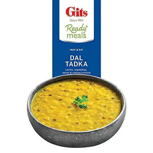 Gits Gits Ready to Eat Dal Combo Pure Veg Heat and Eat Indian Meal 1200g (Dal Makhani 300g X Pack of 2 + Dal Tadka 300g X Pack of 2)