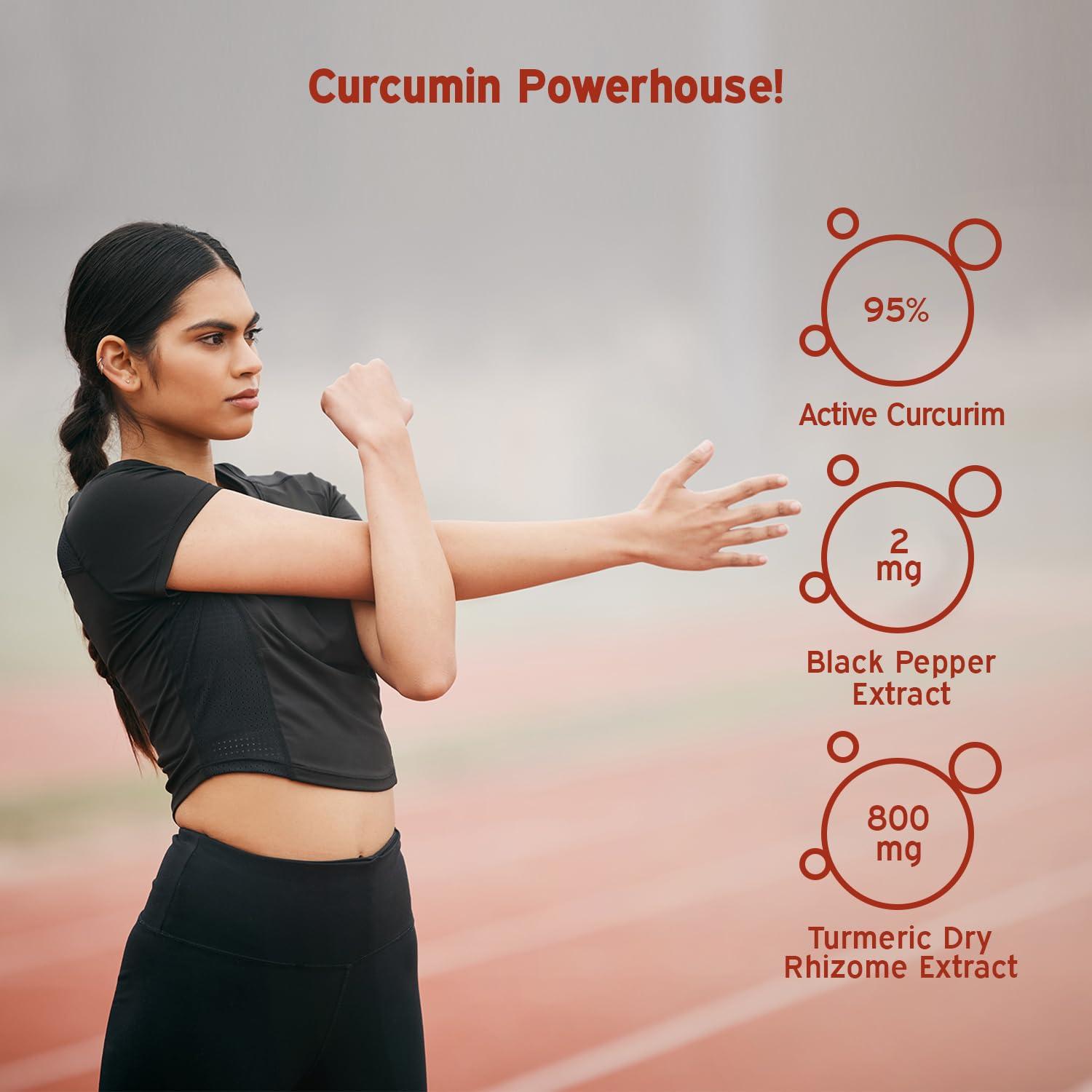 Nutriburst Nutriburst Turmeric Ultra Gummies With 95% Active Curcumin 800Mg & Black Pepper, Gut Health Management | Anti-Inflammatory & Digestion | Antioxidant & Anti-Ageing Skin | 30 Gummy