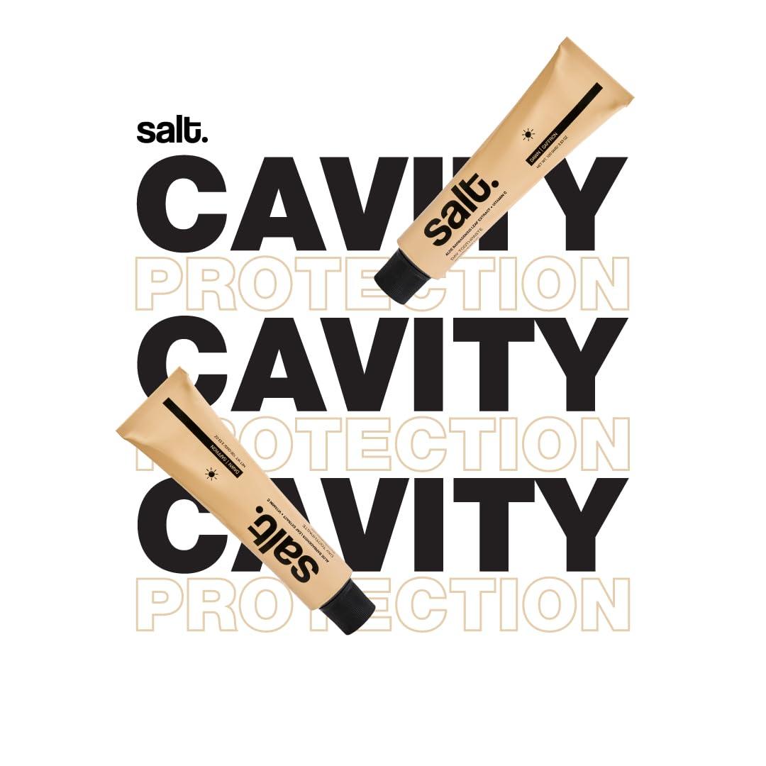 Salt Salt. Oral Care Saffron Dawn Day Toothpaste | Saffron and Mint Flavor | Enriched with Calendula Officinalis Extract & Aloe Leaf | Soothing Gums & Enamel Protection | Anti-Bacterial Formula | 100g