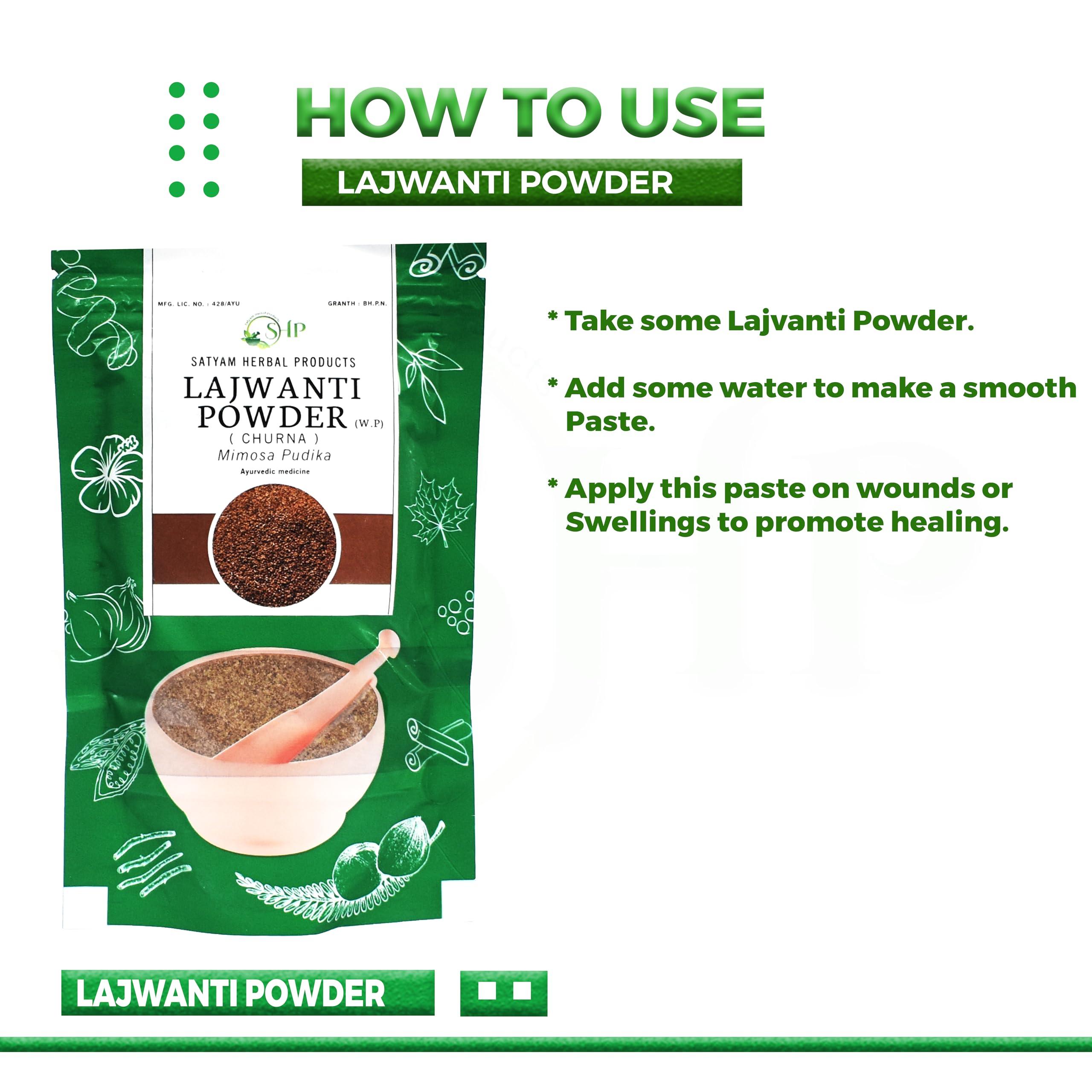 SATYAM HERBAL PRODUCTS SATYAM HERBAL PRODUCTS Pure Natural Lajwanti Ayurvedic Herbal Powder Healing Wounds and Gynic Wellness | Mimosa Pudica (100gm)