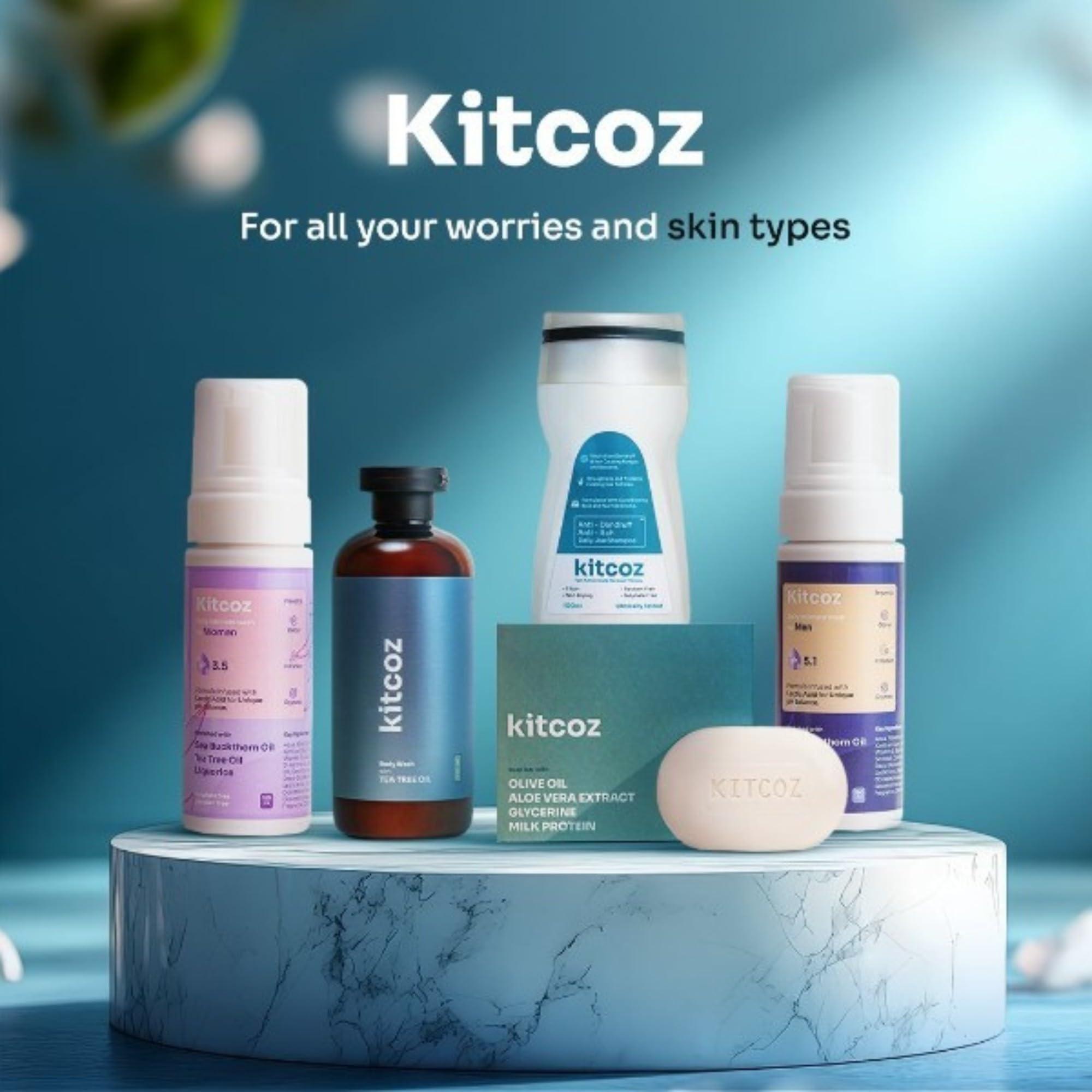 Kitcoz Kitcoz Intimate Hygiene Wash for Men (150ml) | Prevents Itching, Drying, Bad Odour & Fungal Infections | Natural pH Balance for Private Parts | Suitable for All Skin Types