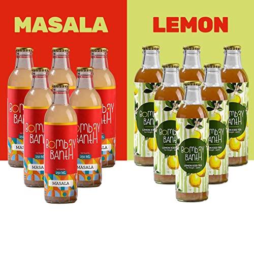 Bombay Banta Bombay Banta Masala Lemonade And Lemon Ice Tea Combo Pack For Instant Refreshment | Freshly Packed Beverage| No Added Sugar | (Net Weight 250ML/Bottle) (Pack Of 6 Masala & 6 Lemon Ice Tea)