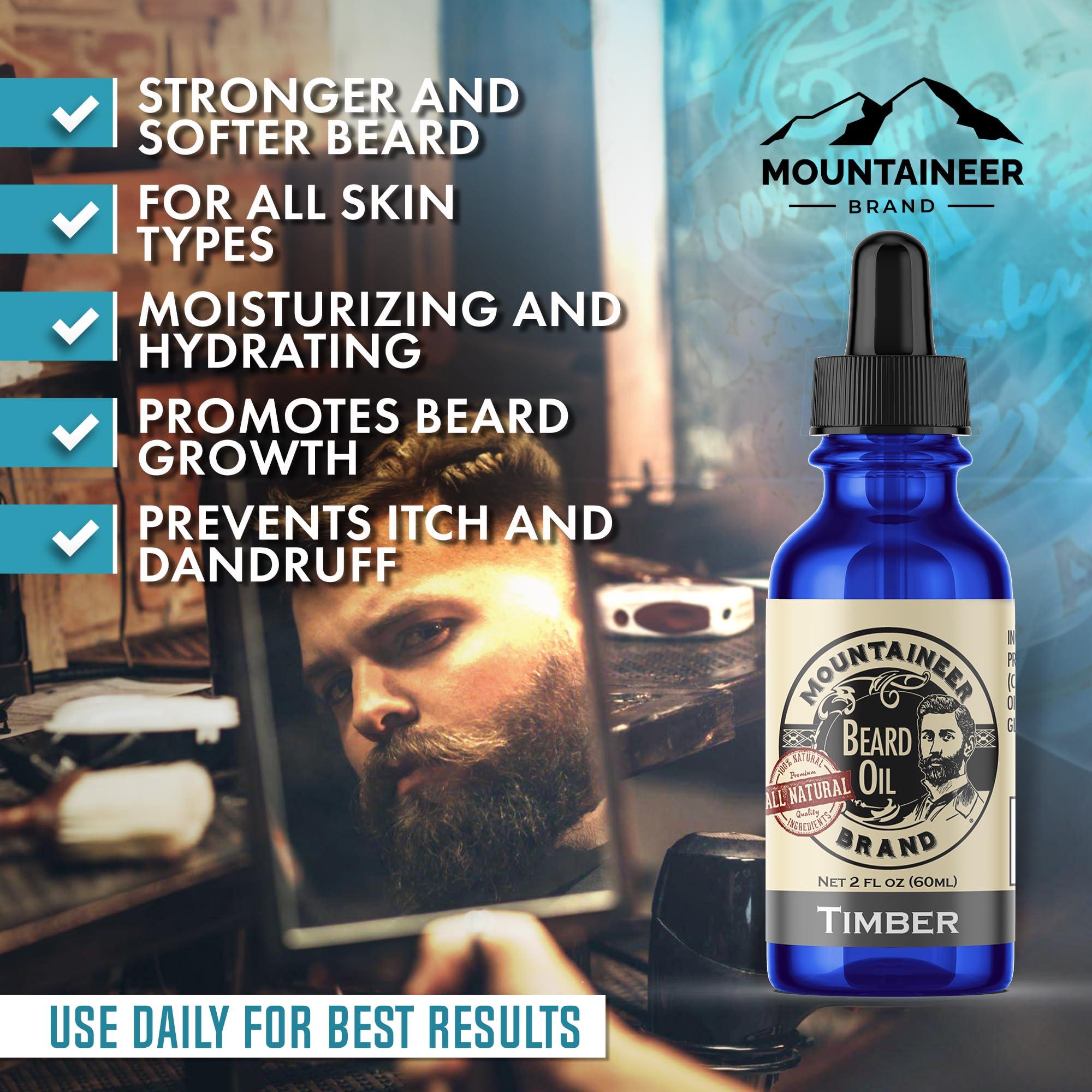 Mountaineer Brand Beard Oil by Mountaineer Brand, Barefoot/UNSCENTED: Beard Conditioning Oil, 2 Ounce bottle