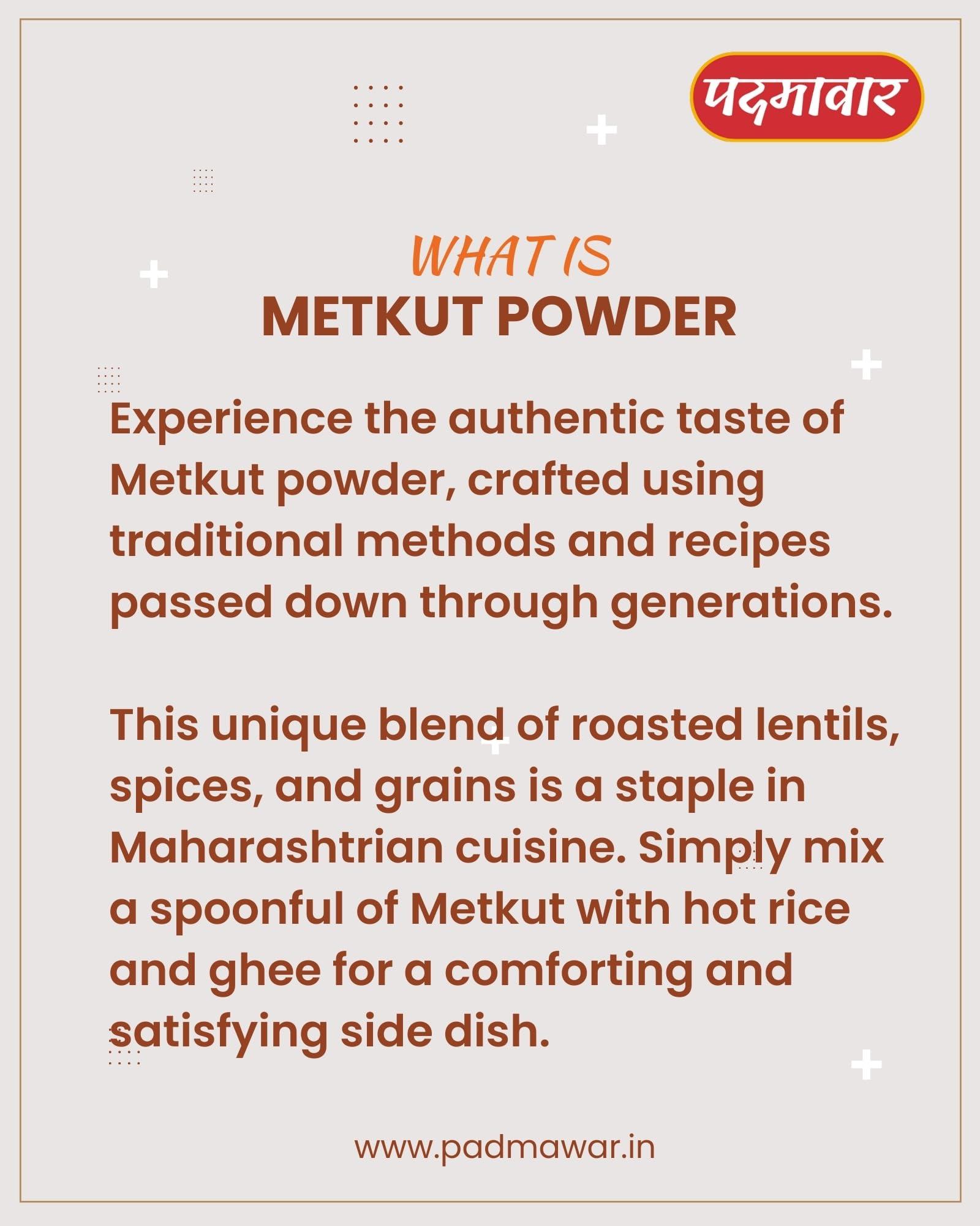 Padmawar Padmawar Metkut Powder - Traditional Maharastrian Metkut Powder | Delicious & Ready-to-Eat | Methkut | | No Preservatives or Additives (200 Gms)