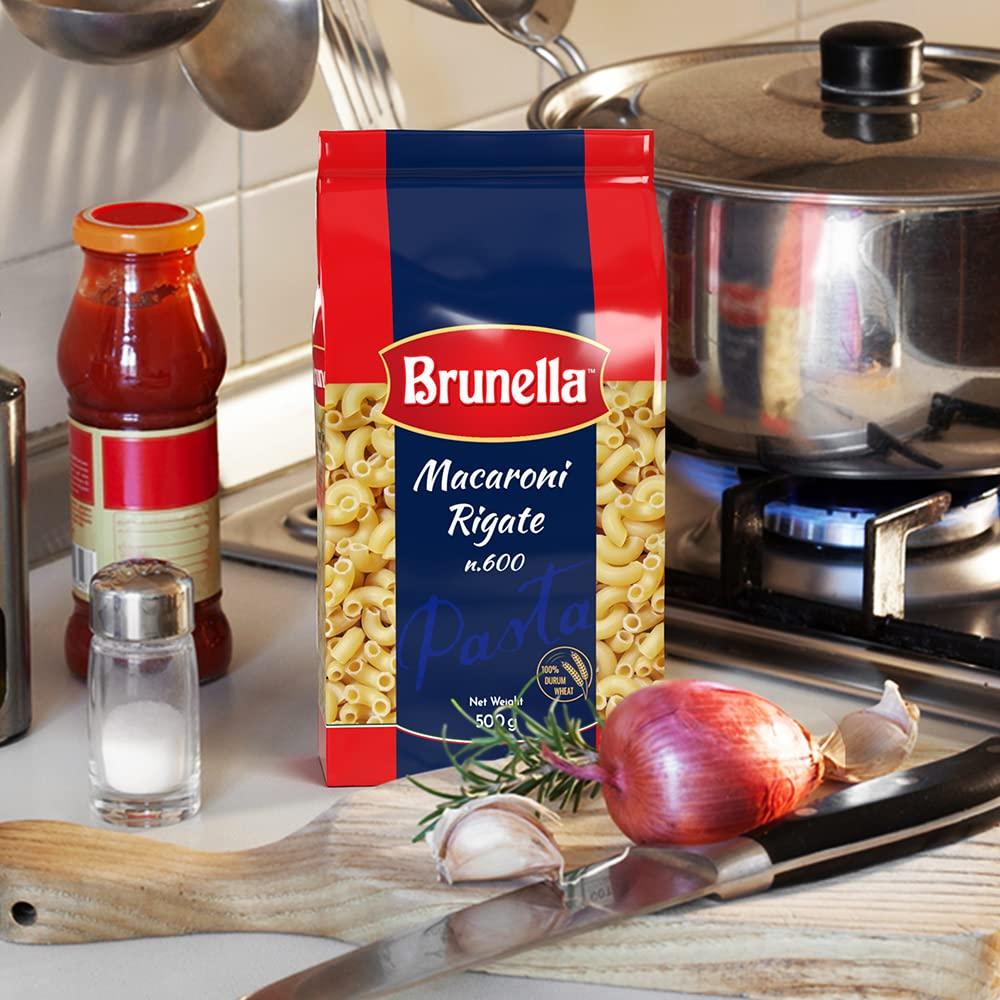 Brunella Brunella Macaroni Rigate Pasta, 500g, Pack of 3