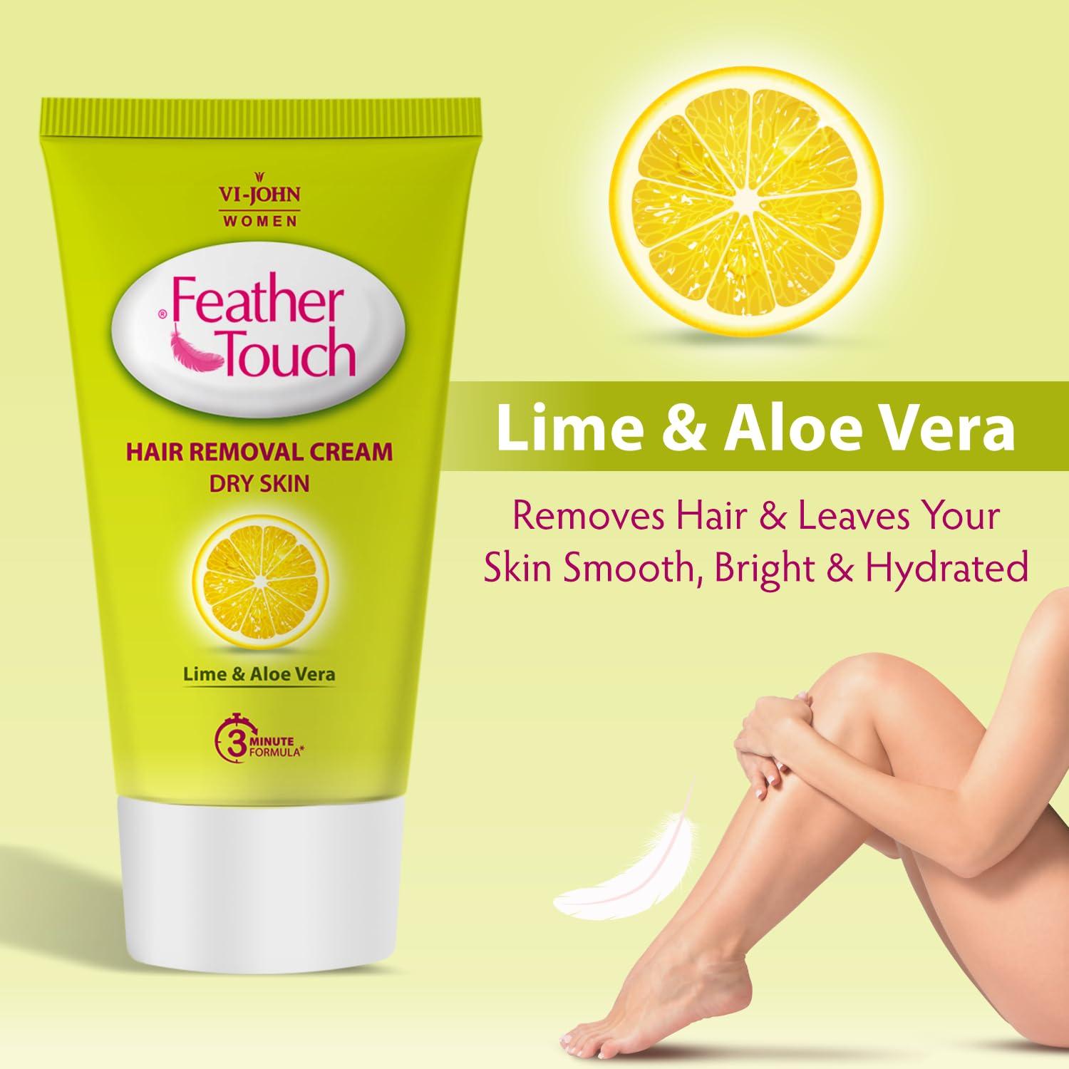 VI - JOHN VI - JOHN Feather Touch Hair Removal Lime, Rose and aloe vera Cream (40 Gram each, Set Of 10)