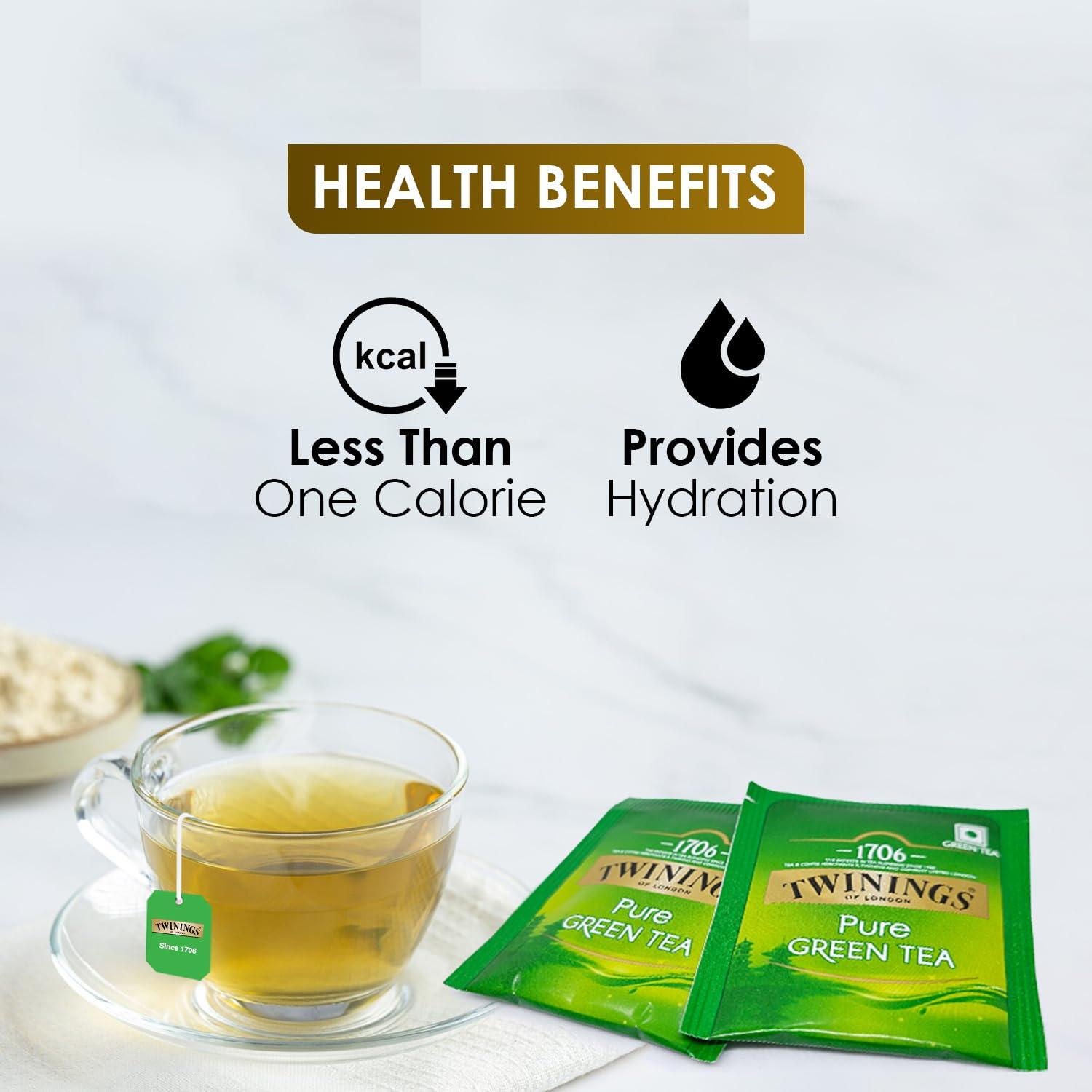 Twinings Twinings Pure Green Tea, 25 Teabags, Green Tea, Perfectly Balanced & Refreshing., 50 Grams