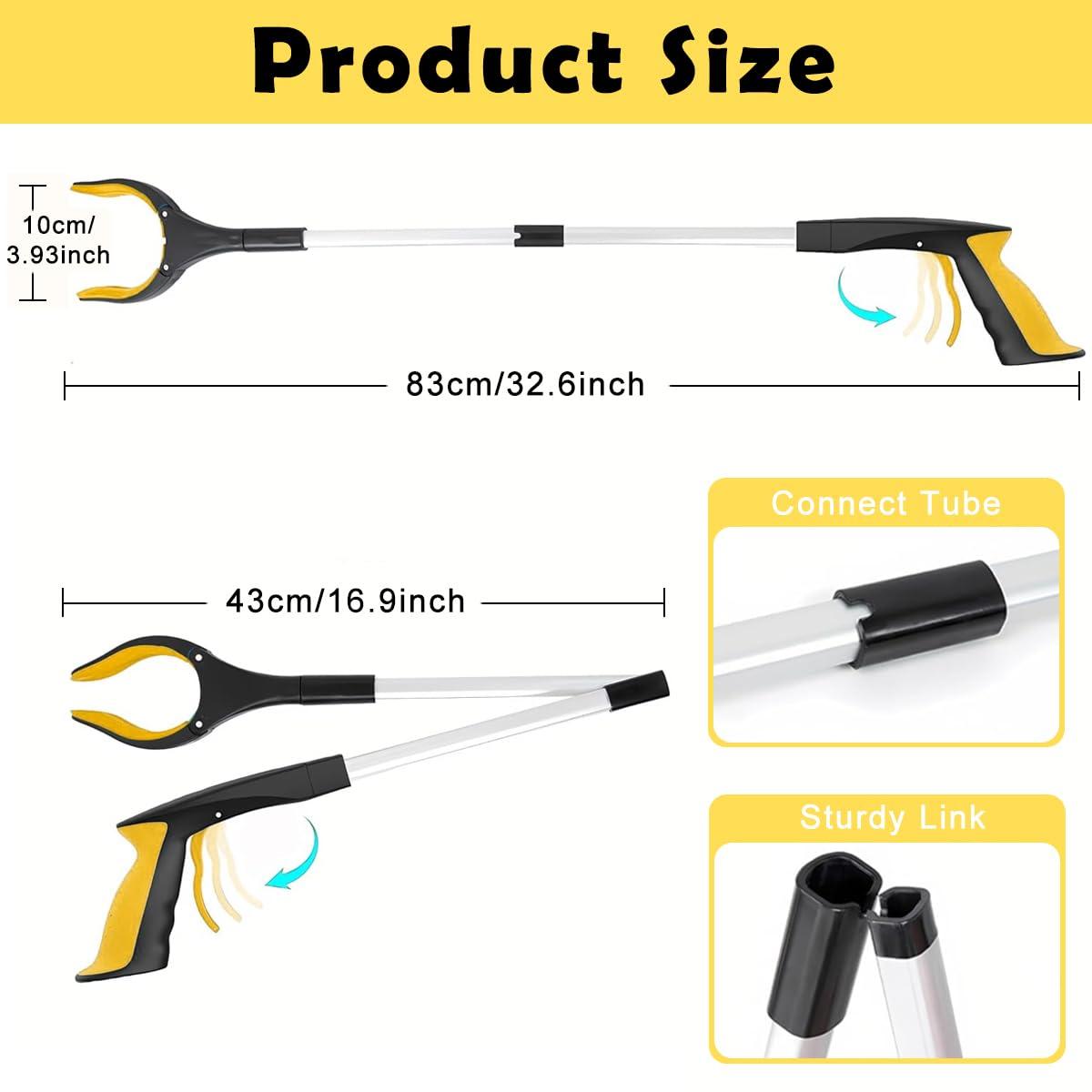 HASTHIP HASTHIP Convenient Grabber Reacher Tool - Foldable Reacher Grabber Pickup Tool - Garbage Trash Picker for Litter - 80CM Claw Grabber Pickup Tool - Grabber Pick Up Tool Assistive Device for Elderly