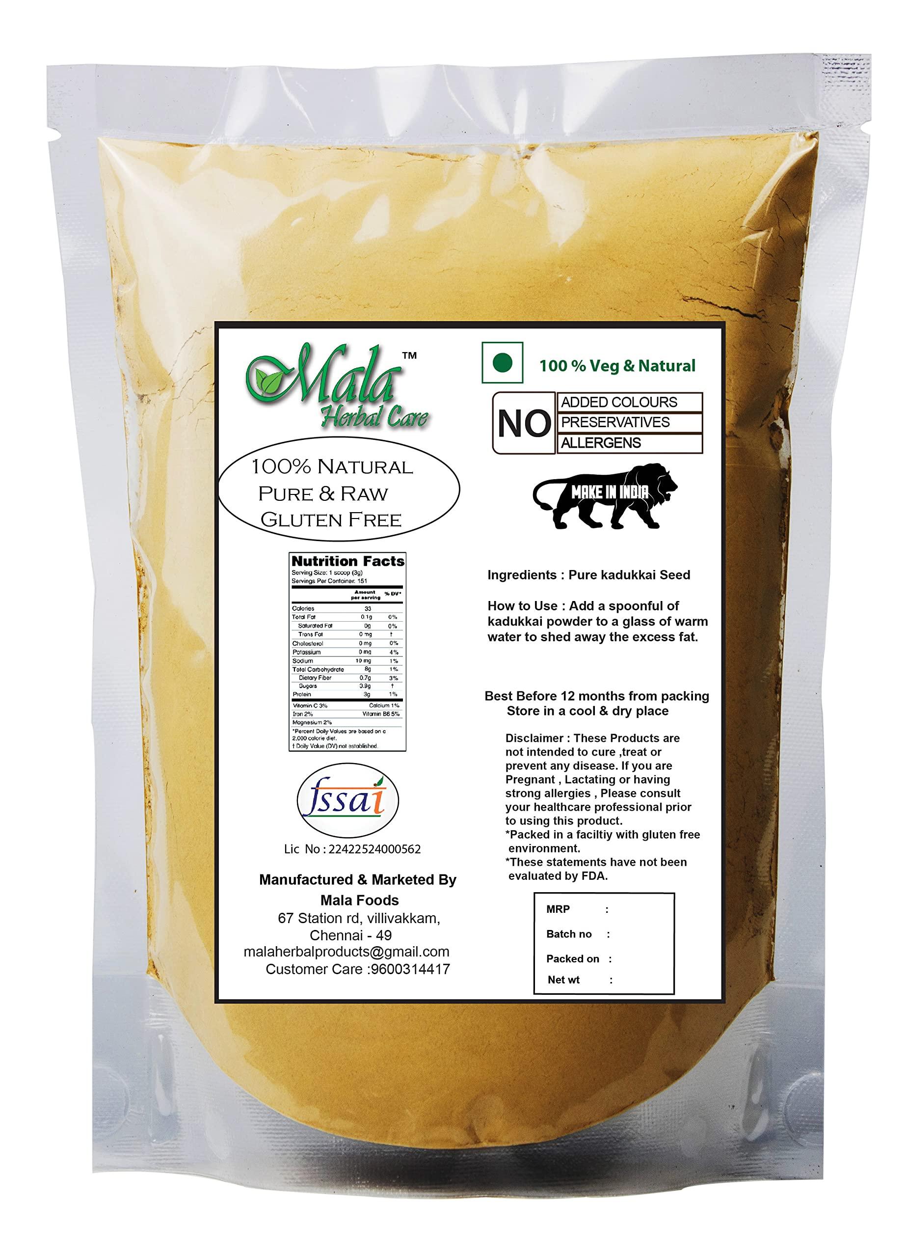 MALA FOODS MALA Kadukkai Powder Haritaki Powder Terminalia Chebula Powder -25 Gms