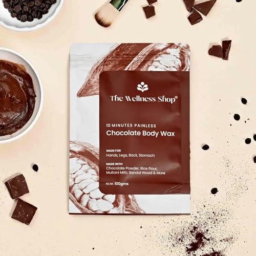 The Wellness Shop The Wellness Shop - Women Chocolate Hair Removal Powder, 10 Minute Full Body Waxing Powder, Painless And Natural Solution For Unwanted Hair And Parlour Like Result At Home