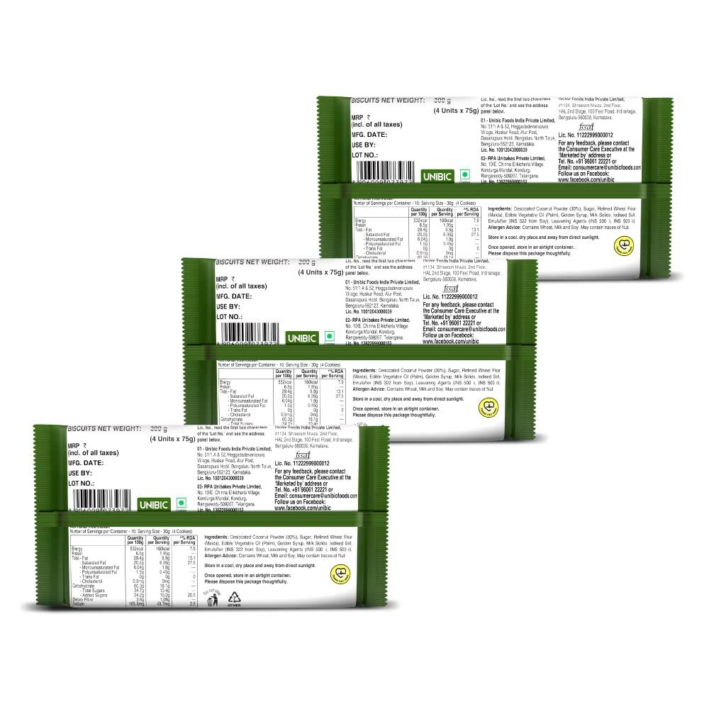 Unibic UNIBIC Danish Coconut Cookies, 900g | Pack of 03