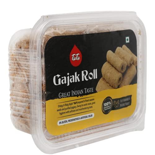 TIP TIP TIP TIP Handmade Crispy Gajak Sweet Roll 600g | Gud Gazzak | Tilkut | Gajjak | Sesame Chikki | Gachak | Gur Snacks Bar