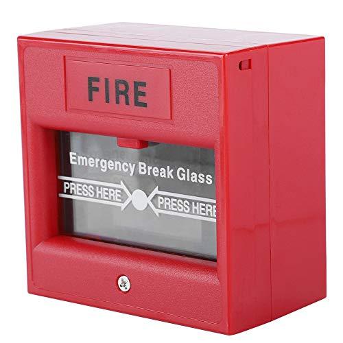 Byged Fire Emergency Button, Fireproof Durable Glass Break Emergency Button, max 3A@36VDC Indoor exit Door for Emergency Door
