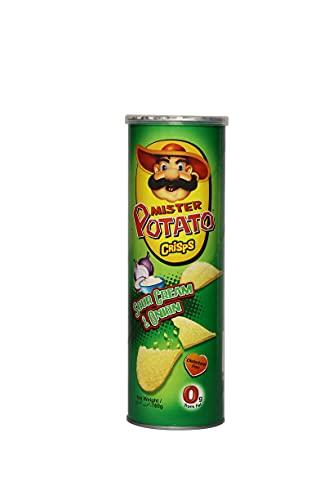 Mister Potato Mister Potato Crisps Potato Chips, Cheese, Original, Sour Cream & Onion, Barbecue - Combo of 4 (160g Each)