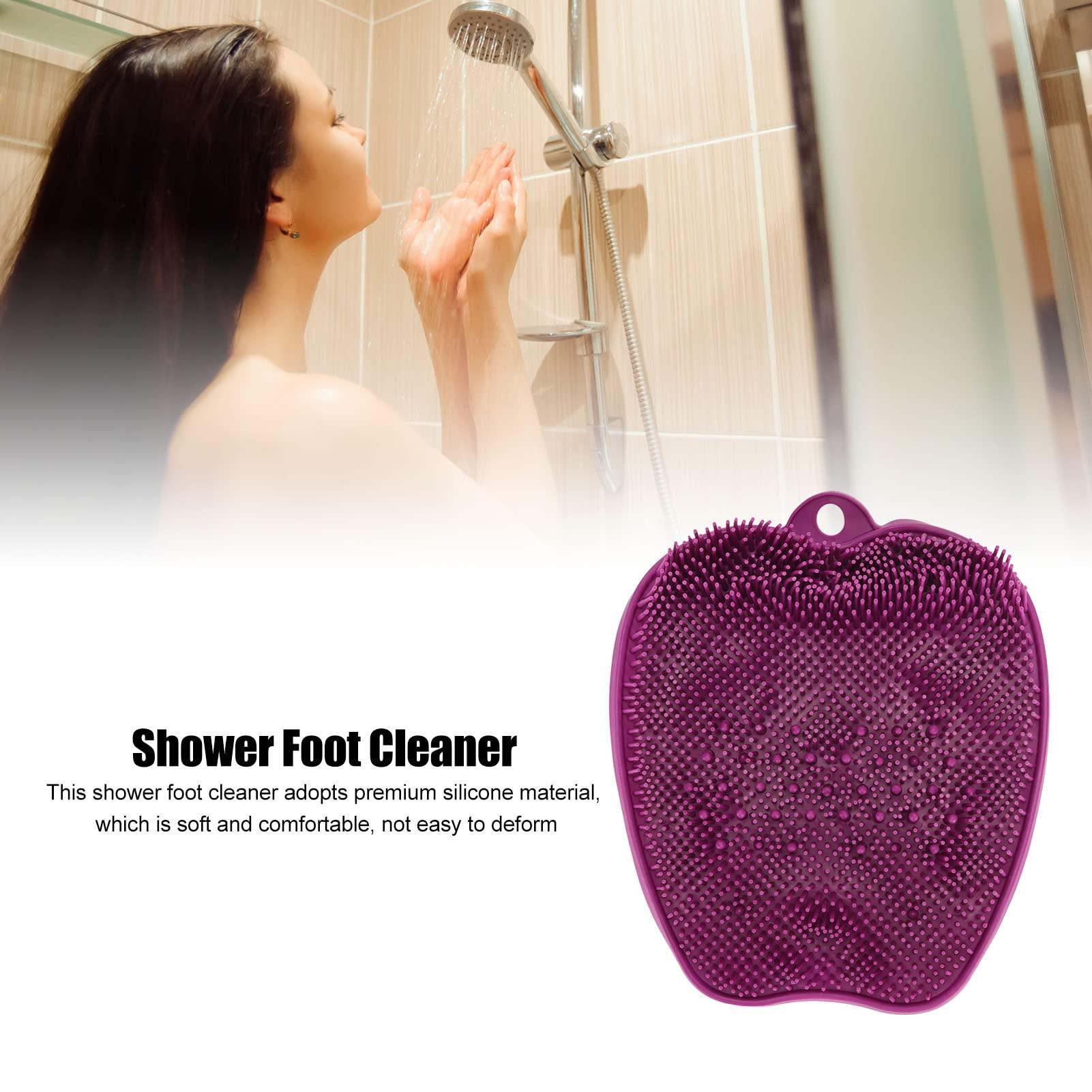 DNEI Feet Cleaner, Shower Foot Scrubber Odour Removal Fatigue Relief for Bathroom (Purple)
